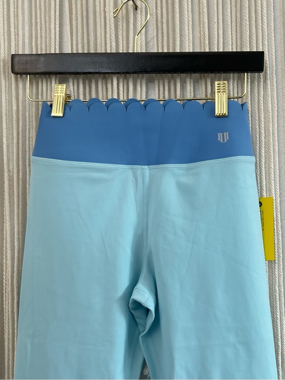 Eleven by Venus Williams Two Toned Blue Leggings with scalloped waistband SZ S - Picture 10 of 16